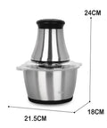 Heavy Duty Electric Meat Grinder And Chopper With 350W Copper Motor Stainless Steel Blade, 24CM height and 21.5CM width, kitchen appliance.