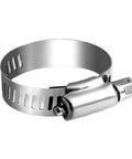 Top Quality 100Pcs Hose Clamps Kit Featuring 1/4 To 23 Inch 32 Size Range With Super Durable 304 Stainless Steel Worm Gear Design Perfect For Intercoolers Pipes And Various Auto Projects On Any Ride. stainless worm gear hose clamp close-up