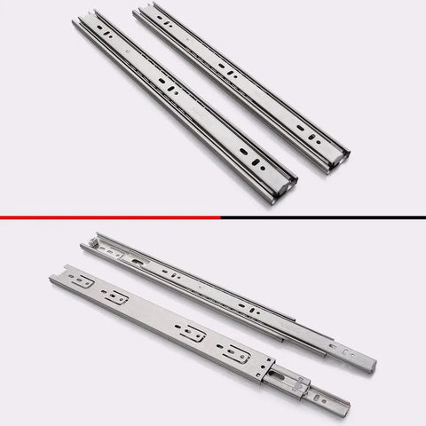 Beefy Full Extension Drawer Slides 3 Fold Soft Close With Ball Bearing Stainless Steel Rails For Cabinets Dressers And Furniture 350mm Smooth Quiet Glide Tracks