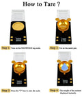 Step-by-step taring guide for Milligram Scale 50g Capacity Digital Precision Scale 0.001g Readout Non Stick Powder Pan