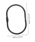 30 Pack Oval Shower Curtain Hooks Black Rustproof Metal Rings with Smooth Glide dimensions 2.63 x 1.65 inches