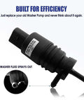 Windshield Washer Pump With Grommet For BMW And Mercedes Benz Washer Motor Replacement Replaces OEM 67128362154 67128377612