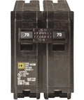 Front view of 70 Amp Plug On Circuit Breaker Bulk Pack for Home Electrical Panels, one-pole and two-pole standard breakers.