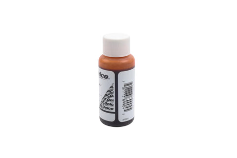 Front view of a small orange 1 oz bottle of ACDelco engine cooling system tracer dye with a white screw cap.