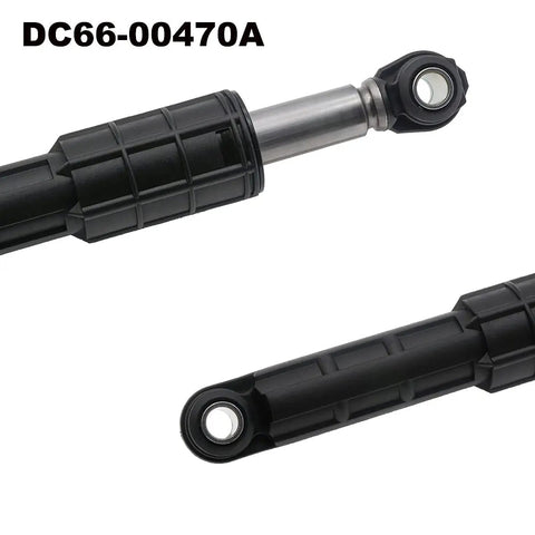 Close view of black shock absorber DC66-00470A from Pack Of 4 Washer Shock Absorbers For Samsung Washers To Stop The Shake Front Black