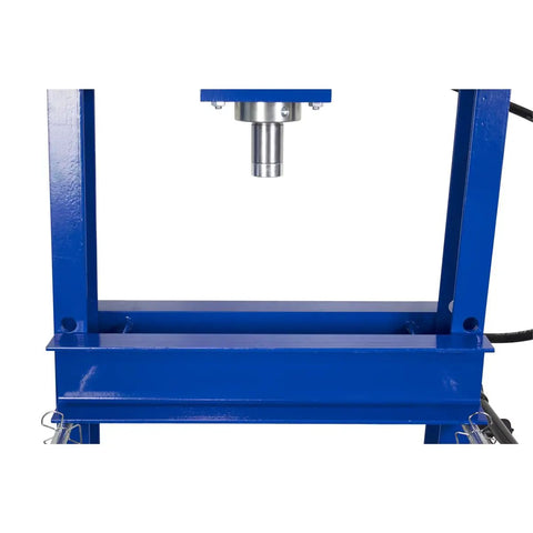 Front view of 12 Ton Shop Press For Garages, DIYers, And Repair Shops With Fast Pump, 6.9 Inch Stroke, Heavy Duty H Frame