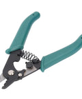 Heavy Duty 3 Hole Wire Stripper With Knockout Ergonomic Grip And Ridiculously Smooth Adjustable Aperture For Dang Tough Cable Prep And No Sweat Electrical Projects, close-up view.