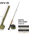 Beginner Fly Rod Outfit For Young Anglers 9 Foot 5 Weight 4 Piece Rod With Reel Line Backing And Leader Olive Ready To Fish Out Of The Box