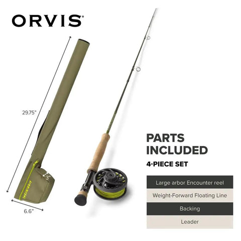 Beginner Fly Rod Outfit For Young Anglers 9 Foot 5 Weight 4 Piece Rod With Reel Line Backing And Leader Olive Ready To Fish Out Of The Box