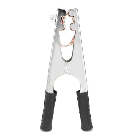 Solid Thonlai 800A Brass Welding Ground Clamp Sturdy Earth Cable Grip Clip Perfect Safe Rigging For Heavy Duty Machine Sparks And Pro Jobs close-up view with copper wire exposed.