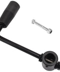 Heavy Duty 7 Inch Tarp Crank Handle Assembly Part 3008176A shown with bolt, made of steel for dump trailers and tarp kits.