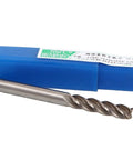 JMIATRY 1/4 in 4-flute HSS end mill in blue plastic storage box