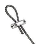 20 Pack Adjustable Wire Rope Clips For 2mm And 3mm Ropes, Double Hole Cable Clamps With Thread Locker Screws, installed on wire