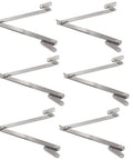 Rotatable Folding Lid Support Hinge For Cabinets And Boxes, Stainless Steel Rust Resistant Lid Stay, 90 Degree Stop, Pack Of 6