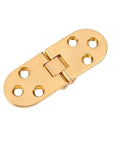Gold 180 Degree Door Hinge Zinc Alloy Flush Hinges For Cabinets and Furniture Semicircle Design, six holes, flat view