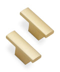 10 Pack Brushed Gold Cabinet Knobs for kitchen cabinets and drawers, solid metal pulls, showing sleek design and durable finish
