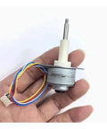 Compact 25mm two-phase four-wire precision linear actuator stepper motor with 20mm stroke and telescopic screw shaft in hand.