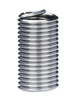 Close-up of Stainless Steel Helical Thread Repair Insert Kit Set With Multiple Sizes 10 Pieces for tool threads repair and reinforcement