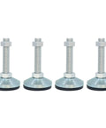 Tough As Nails Adjustable Leveling Feet Four Pack Heavy Duty Carbon Steel Supports for furniture, featuring sturdy threaded screws.