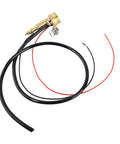 Euro Central Connector Torch Conversion Kit For MIG Welding Panel Socket with black and red wires, brass fittings, top view.