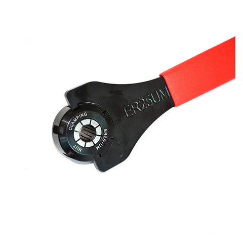 Super Tough ER25 And ER32 Spanner Wrench For CNC Milling Gravy Machine Tools Open Um Type Steel Holder Bit Driver Gripper, close-up view.