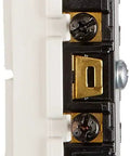 Side view of Decora Style 3-Way AC Combination Switch, 15 Amp, 120/277 Volt, Grounding, Commercial Grade, White, Model 5643-W