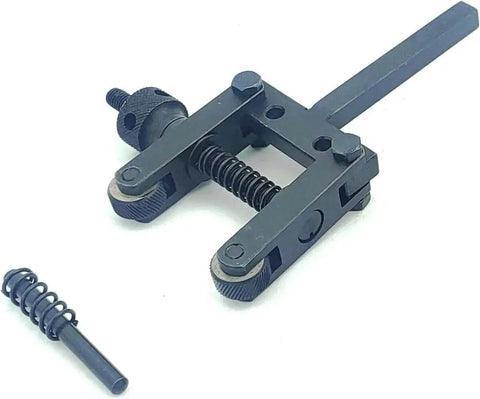Pro Grade Spring Loaded Clamp Type Knurling Tool For Lathes With Two Inch Capacity Adjustable Knurling Tool Includes Four Spare Knurls