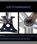 Disassembly guide for Tall Gas Lift Cylinder Replacement For Drafting Chairs And Bar Stools showing base removal.