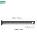 10 Pack Single Hole Clevis Pins M5x50mm Carbon Steel Flat Head For Mechanical Linkage Fixed Parts Ship Rigging And Quick Assembly Reusable Hinge Pin For Durable Furniture And Industrial Uses. M5x50mm clevis pin with 8mm head and 2mm hole