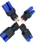 2 Pairs EC5 To T Plug Adapters For RC Cars Trucks Planes Boats And LiPo Battery Chargers EC5 Male To T Plug Female And T Plug Male