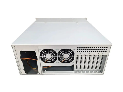 Rear view of 4U Rackmount Server Chassis With 24 Hot Swap 3.5 Inch Bays And 6 SFF 8087 Backplanes Supports ATX MATX ITX Motherboards