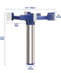 CNC Spoilboard Surfacing Router Bit With One Quarter Inch Shank Four Wing Carbide Rabbet Slot Cutter For Woodworking