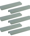 Six Pack Finger Edge Cabinet Pulls, Concealed Modern Hidden Drawer Handles with 200mm total length and 160mm center spacing