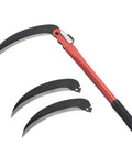 17 Inch Folding Harvest Sickle With Manganese Steel Blade For Weeding And Brush Clearing, Handy Grafting Knife And Scythe, Folding Design, Includes 2 Spare Blades For Farm Work