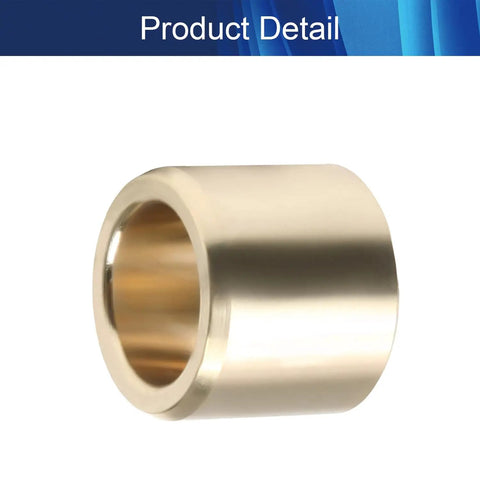 One Piece Copper Alloy Sleeve Bearing Five Eighths By Seven Eighths By One Three Quarters Inches close-up view of rugged copper bushing