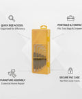 Rock Solid Pvc Hex Key Set With Secure Case That Keeps Nine Essential Wrenches Safe For Easy Furniture Assembly And Quick Home Repairs Anywhere