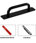 2-Pack Self-Stick Sliding Door Pull Handles With Adhesive For Cabinets, Drawers, Windows, Closets, featuring strong adhesive strips