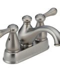 Teapot Inspired Home Faucet Series, Solid Brass Construction, Stainless Finish with Dual Handles and Central Spout Design