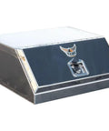 Built To Spec Aluminum Headache Rack And Logger Toolbox Kit For Big Rigs Featuring Dimpled Mirror Finish Flatbed Cargo Setup, Chain Hangers And Secure Handle Locks, aluminum toolbox with logo.
