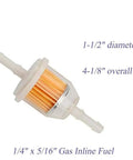 Heavy Duty Inline Fuel Filter For One Quarter Inch And Five Sixteenth Inch Fuel Lines Fits Riding Mowers And Lawn Tractors