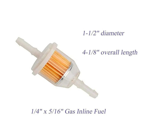 Heavy Duty Inline Fuel Filter For One Quarter Inch And Five Sixteenth Inch Fuel Lines Fits Riding Mowers And Lawn Tractors