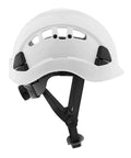 CH400V Climbing Style Hard Hat with Venting and Molded Cup Chin Strap, ANSI Z89.1 and OSHA Compliant Construction Helmet side view