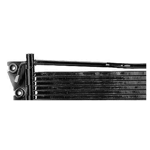 Upgrade Your Nissan Titan XD Ride With This Heavy Duty Transmission Oil Cooler Built For 5.0L Engines From 2016-2019 To Keep Things Chill And Reliable. black metal cooler core with mounting tabs