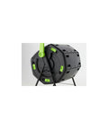 48 Gallon Dual Compartment Compost Tumbler With No-Fuss Turn And Continuous Cycle, side view of rotating design garden bin.