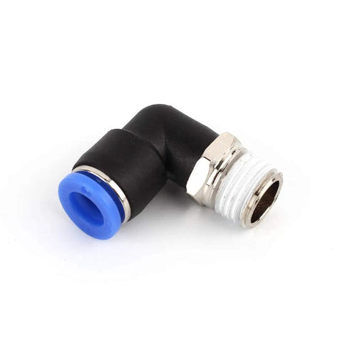 Easy Peasy Plug And Play 10 Pack Heavy Duty Nickel Plated Brass 1/4 Inch Tube With 1/4 NPT Male Threaded 90 Degree Elbow Pneumatic Air Line Push To Connect Fitting Kickass Seal For Shop DIY Projects