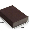 Six Pack Sanding Sponges Set With Coarse To Fine Grits 60 80 100 120 180 220 Grit Assortment, brown sponge 3.9x2.7x1 inches