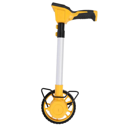 Kelawoly Digital Display Measuring Wheel Distance Measure features a yellow and black ergonomic handle with a large measuring wheel.