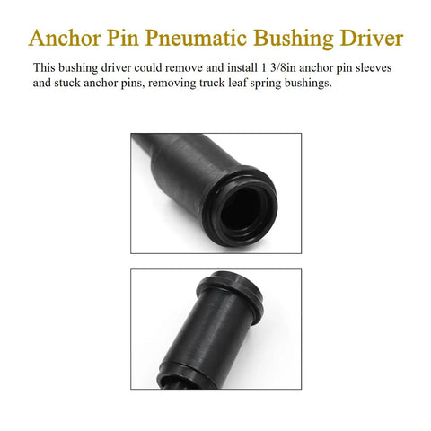 Pneumatic Heavy Duty Bushing Driver and Remover Kit for Trucks and Trailers Easy Pin Sleeve Installation, close-up view