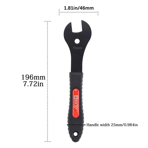 15mm spanner from 2mm Thick Low Profile Bike Cone Wrench Set For Tapered Hubs Four Piece Pro Shop Grade Carbon Steel Spanners