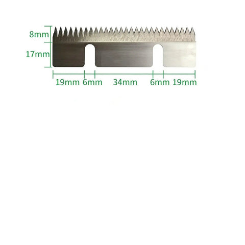 2 Pack Semi Auto Carton Sealing Knife Blade, Carbon Steel, Tape Sealer Parts For Packaging, 75X30X1.5, Beefy Wear Resistant Blade For Heavy Duty Box Sealing, with 8mm and 17mm measurements